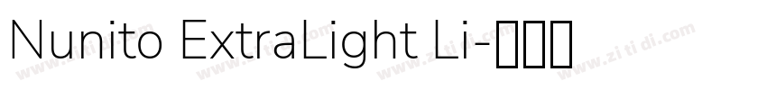 Nunito ExtraLight Li字体转换